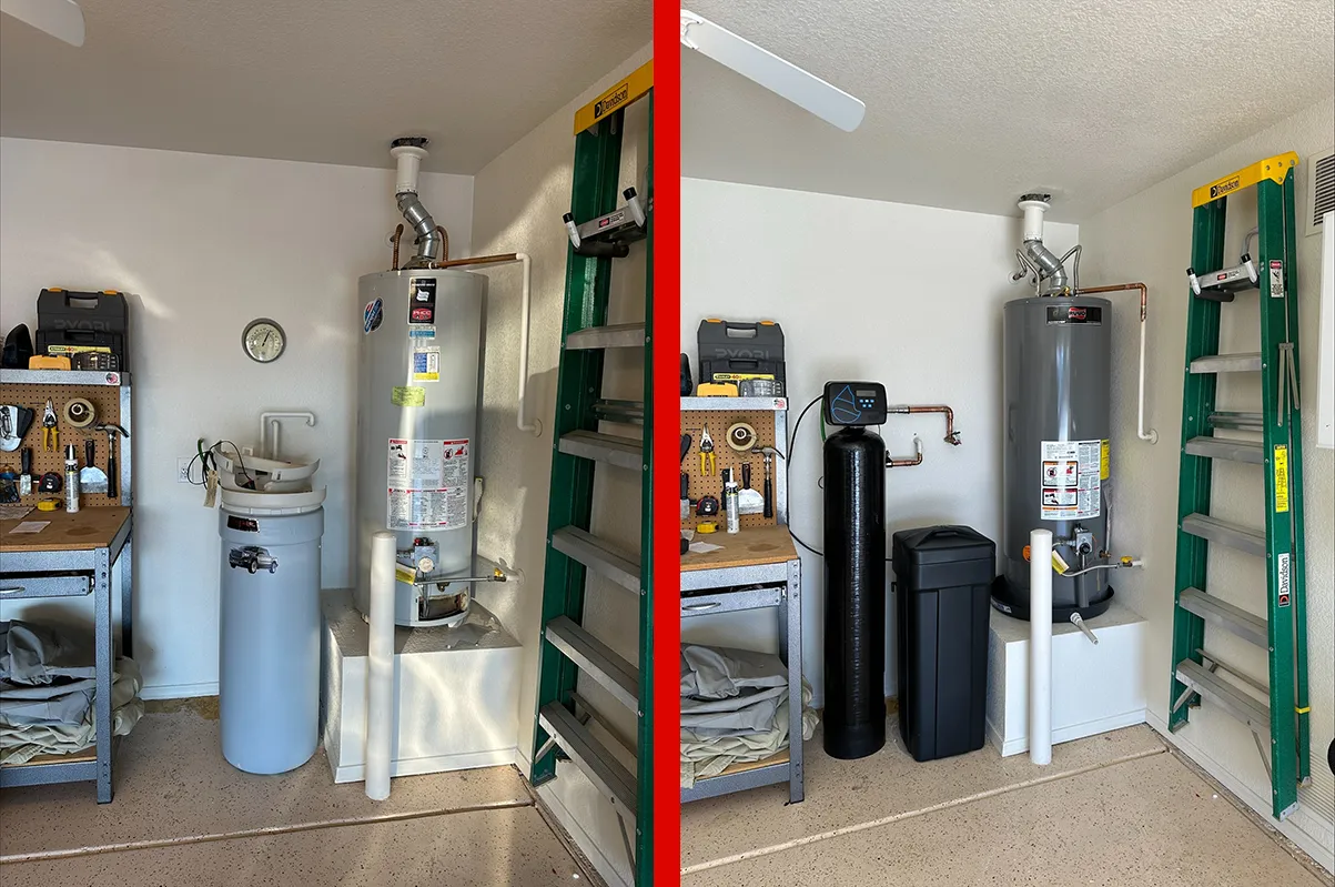 water heater installation before and after